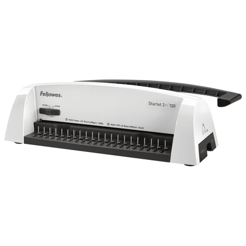 Переплетная машина д/пласт.пружины FELLOWES STARLET 2+, пробивает до 12 л., сшивает до 120 л., FS-52