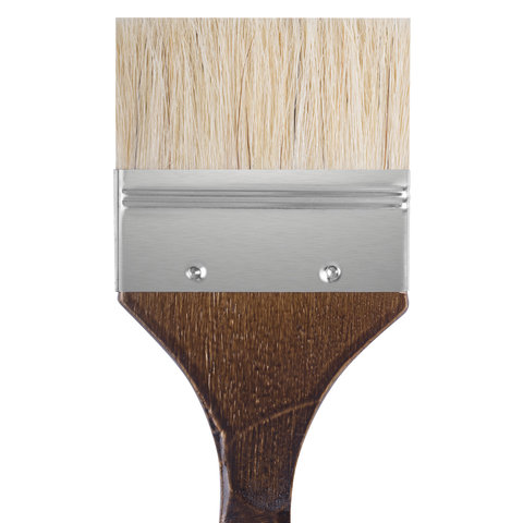 Кисть художественная профессиональная BRAUBERG ART CLASSIC, щетина, флейц, № 75, короткая ручка, 200