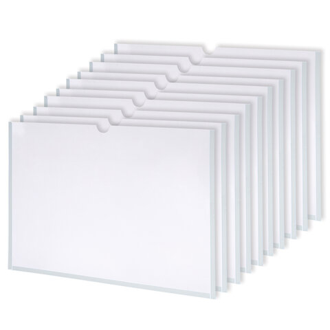 Карманы информационные самоклеящиеся, А4, горизонтальные, КОМПЛЕКТ 10 шт., ПЭТ, 0,3 мм, STAFF, 29128