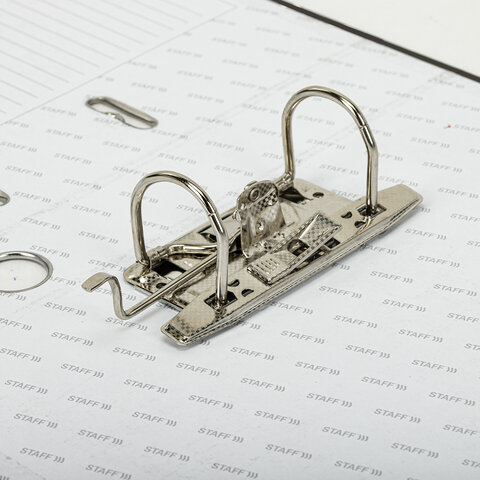 Папка-регистратор STAFF "Profit" покрытием из ПВХ, 75 мм, с уголком, черная, СЪЕМНЫЙ МЕХАНИЗМ, 27201