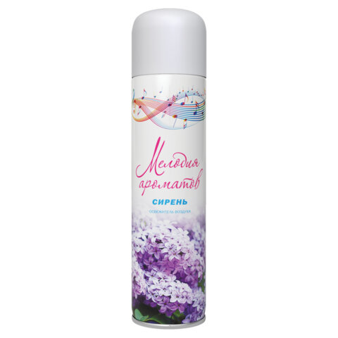 Освежитель воздуха аэрозольный 285 мл, МЕЛОДИЯ АРОМАТОВ "Сирень", СИБИАР, 5-02.04.433.06