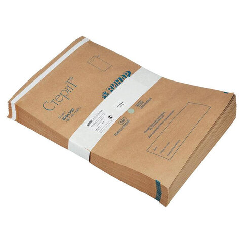 Пакет крафт самоклеящийся ВИНАР СТЕРИТ, комплект 100 шт., для ПАРОВОЙ/ВОЗДУШНОЙ стерилизации, 200х30