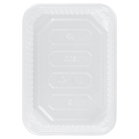 Одноразовый контейнер 500 мл, КОМПЛЕКТ 100 шт., БЕЗ КРЫШКИ, 186х132 мм, прозрачные, ПП, ЮПЛАСТ, ЮУПМ