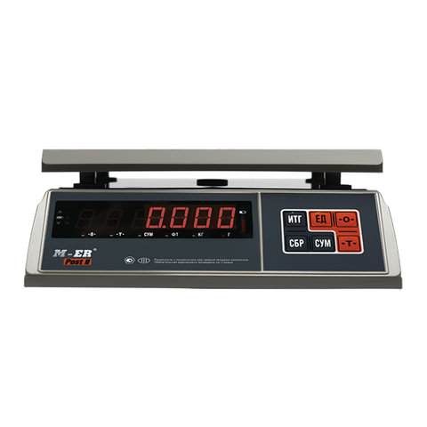 Весы фасовочные MERTECH M-ER 326AFU-3.01, LCD (0,01-3 кг), дискретность 1 г, платформа 255x205 мм, 3