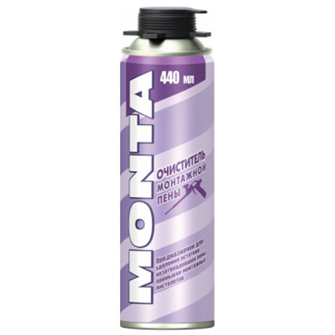 Очиститель незатвердевшей монтажной пены 440 мл, MONTA, СИБИАР, 5-08.01.002.21