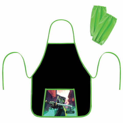 Фартук с нарукавниками для уроков труда ПИФАГОР, 1 карман, 46х54 см, "Sharp sword", 273625