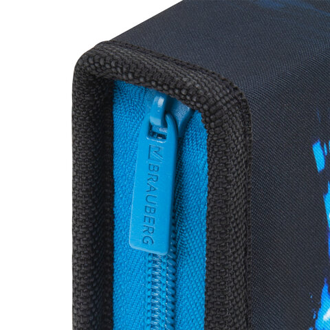 Пенал BRAUBERG с наполнением, 1 отделение, 1 откидная планка, 24 предмета, 21х14 см, "Night race", 2