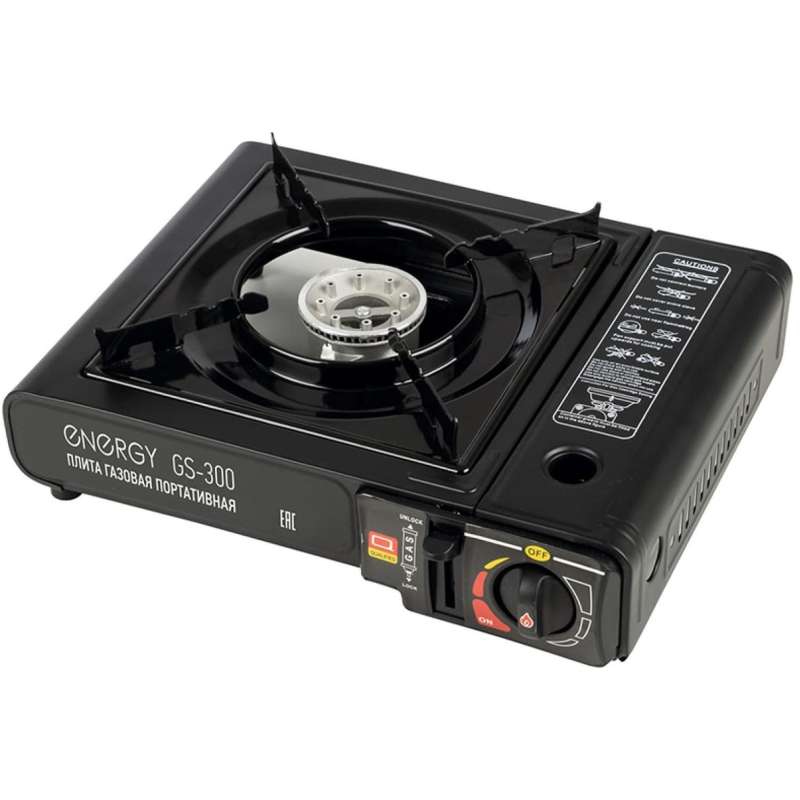 Плитка газовая ENERGY GS-300 походная под газ.баллон 0,22л