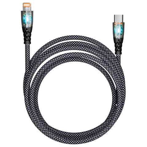 Кабель TypeC-Lightning, 1 м, 3 А, SMARTBUY, для быстрой зарядки и передачи данных, черный 18041, PDT