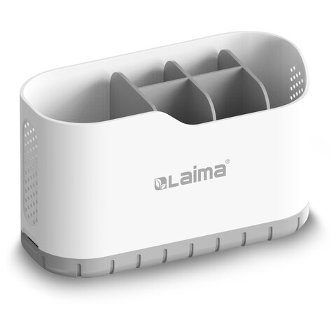 Стакан органайзер для зубных щеток и пасты, БЕЛЫЙ, 9х19х12см, LAIMA HOME, 700047