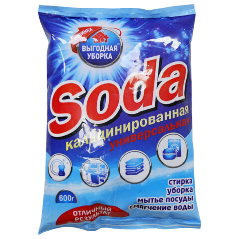 Сода кальцинированная 600г ВЫГОДНАЯ УБОРКА, РЕНЕССАНС КОСМЕТИК, МИНПРОМТОРГ, ш/к 3472, 2959
