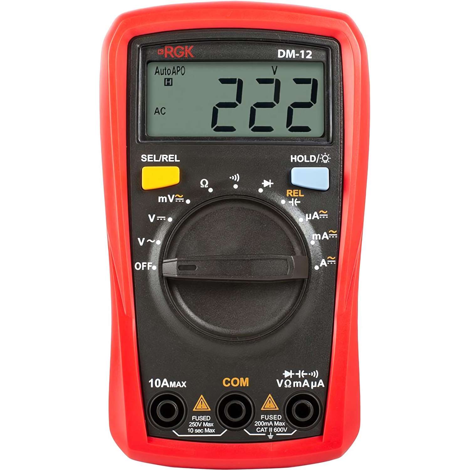 Мультиметр цифровой RGK DM-12 с поверкой (779630)