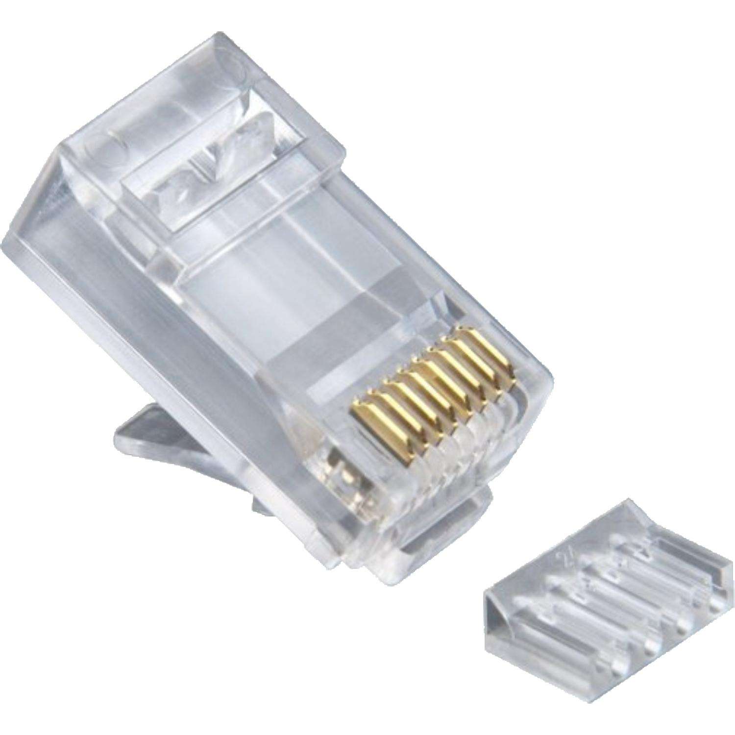 Вилка Cablexpert RJ-45(8P8C) PLUG5UP-INSERT кат5e со вс, 30мик,(100 шт.)пак
