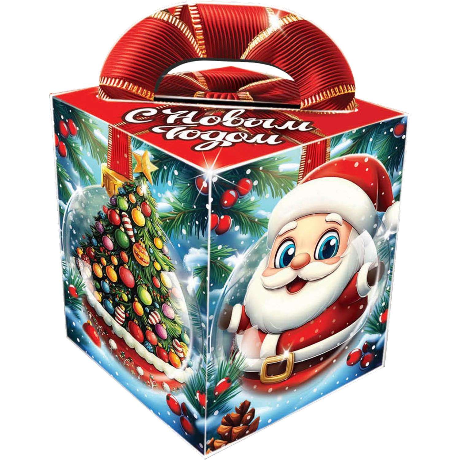 Новогодний сладкий подарок Ёлочные игрушки Картон 500 грамм, K059