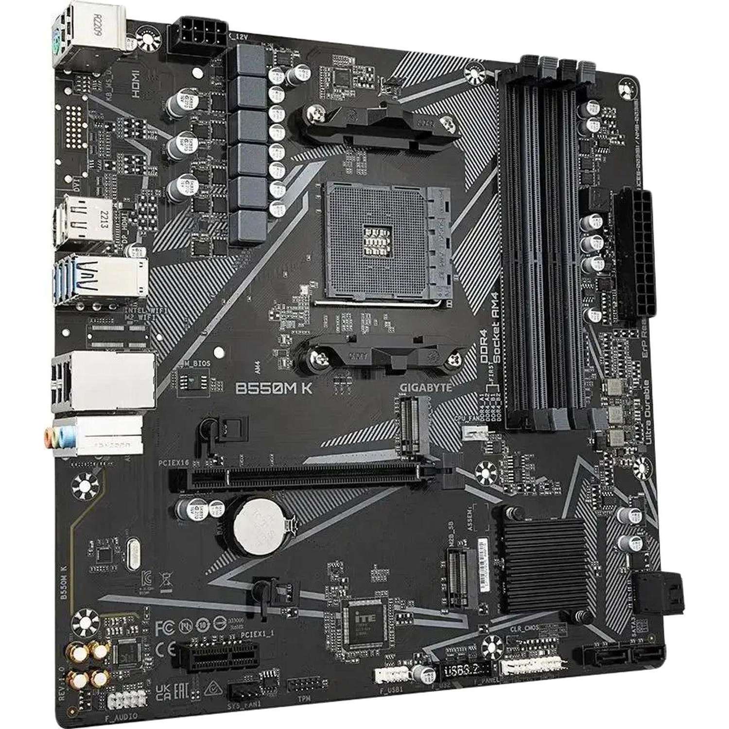 Материнская плата Gigabyte B550M K,sAM4,AMD B550,4xDDR4 mATX