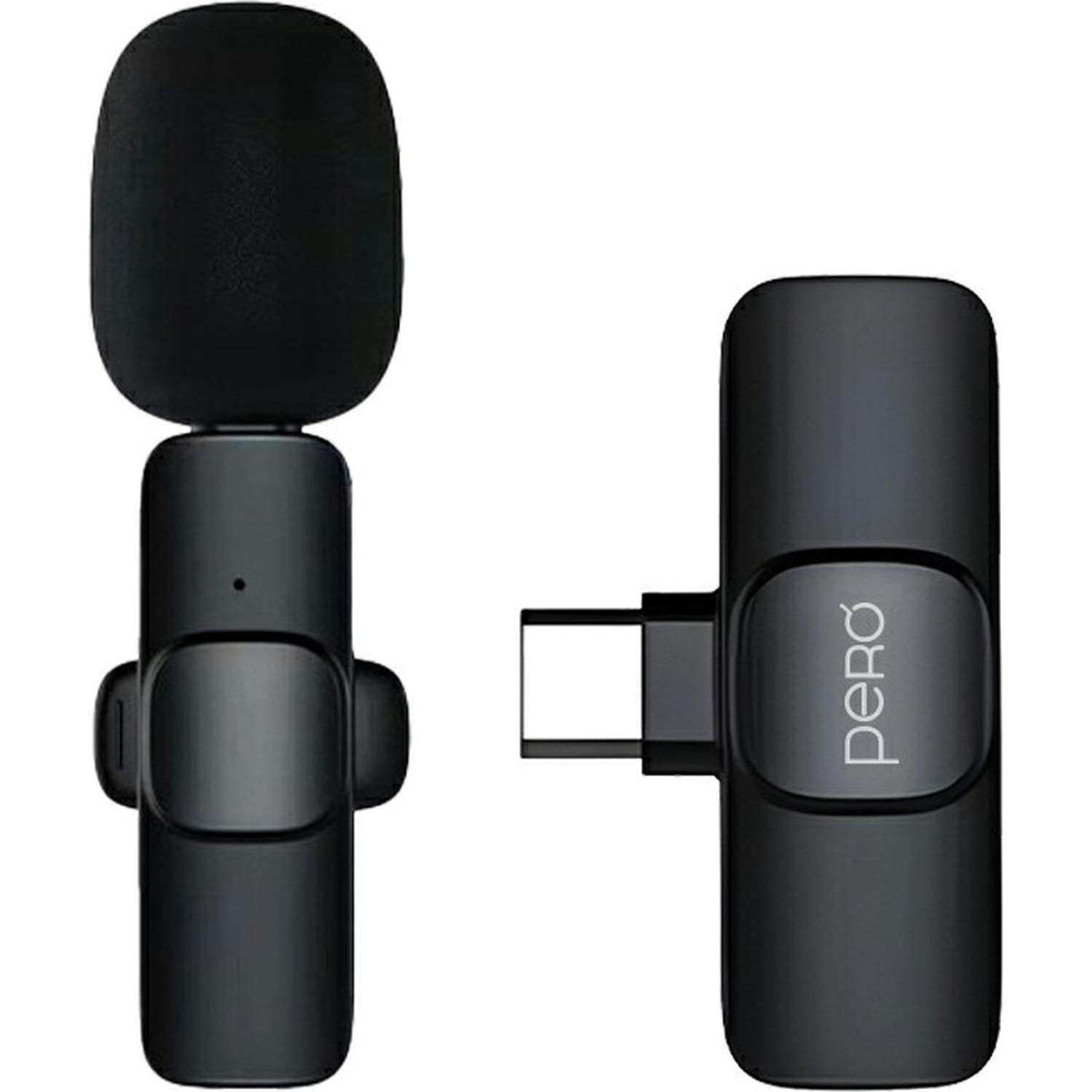 Микрофон Pero CM01,радио,ресивер Type-C, черный