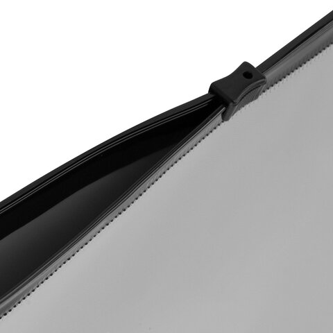 Папка-конверт СЕКЬЮРИТИ на молнии А4 (230х333 мм), ПВХ, непрозрачная, серая, STAFF, 274078