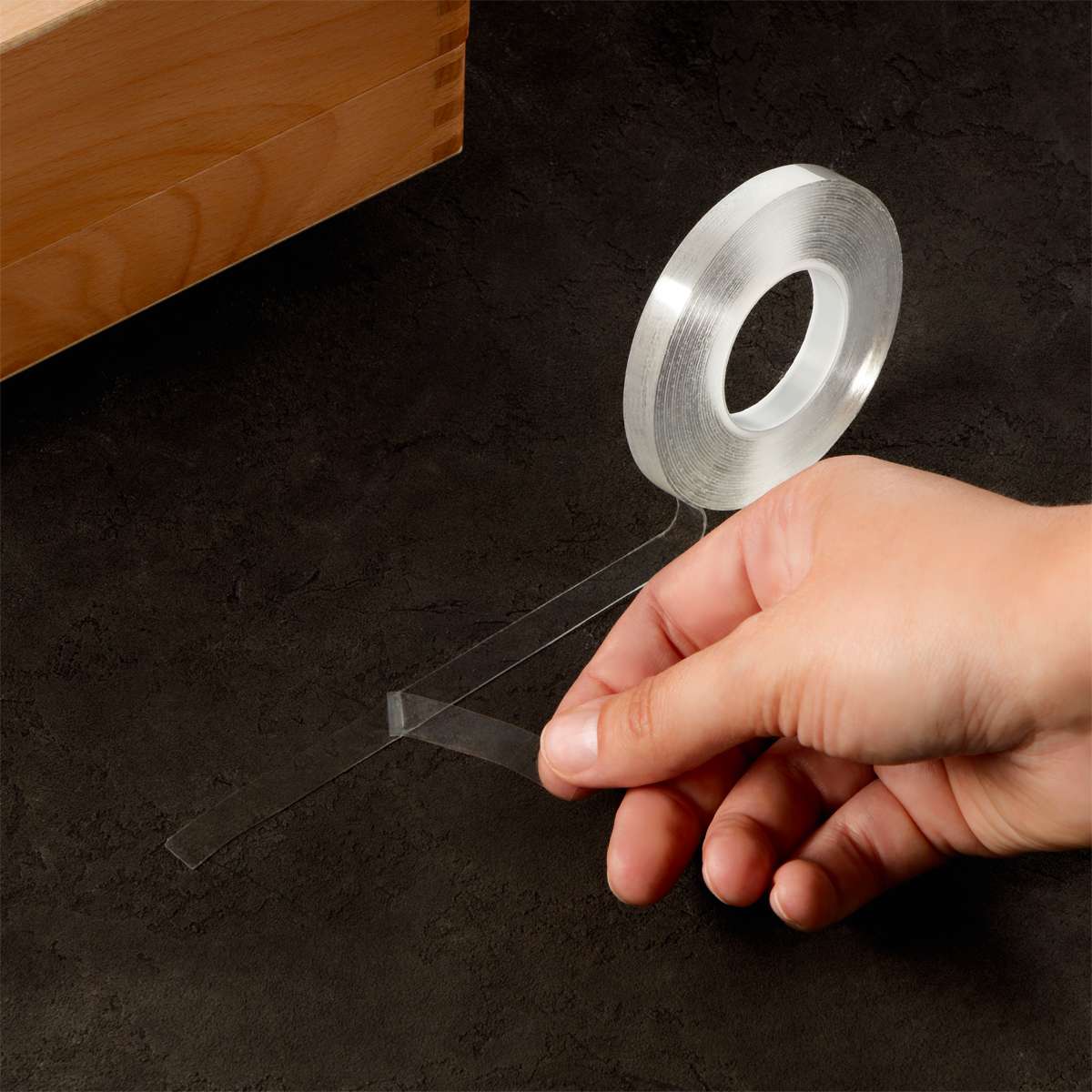 Клей-лента двусторонняя многоразовая OfficeSpace, 10мм*1мм*5м