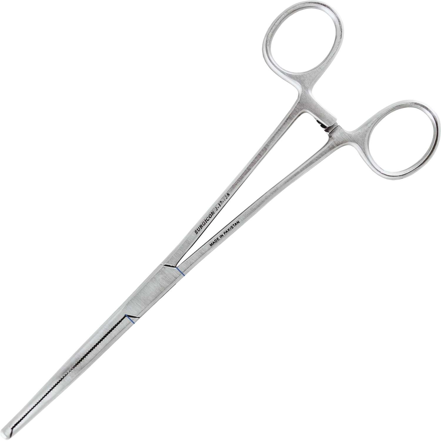 Зажим к/о 1х2 зубчатый изогнутый № 1,150мм  (J-17-060)