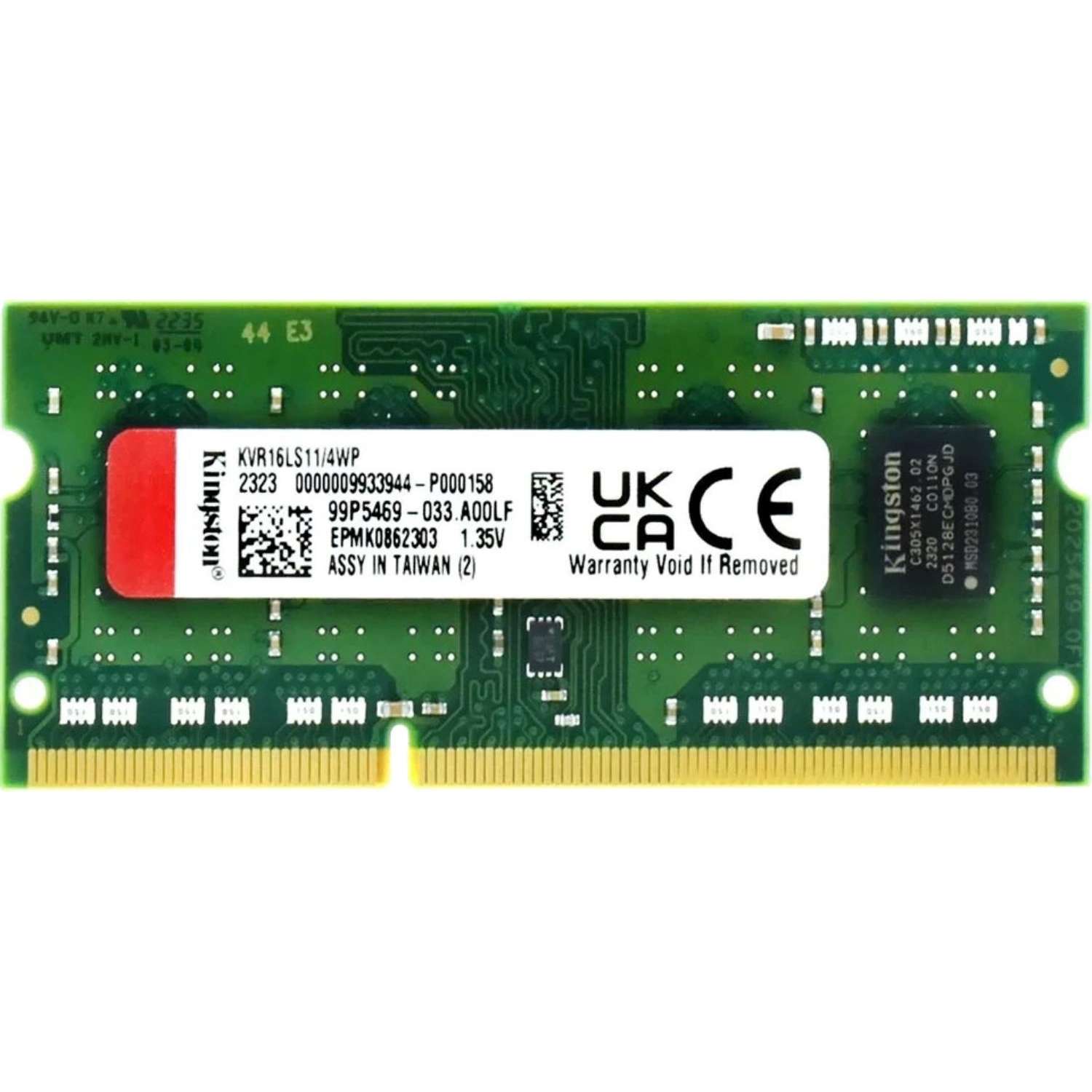Модуль памяти Kingston DDR3L SO-DIMM 4GB 1600Мгц (KVR16LS11/4WP)