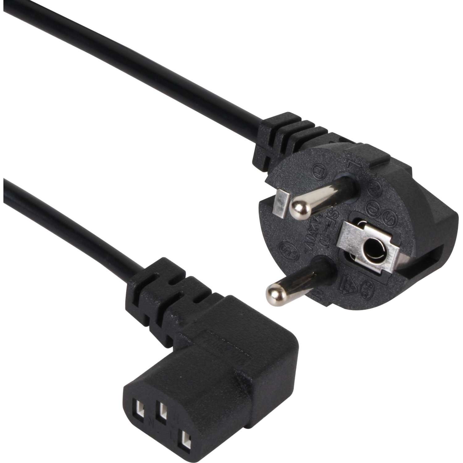 Кабель комп - розетка 220V EU (угол-угол) 3m, iOpen <ACE021R-3.0M