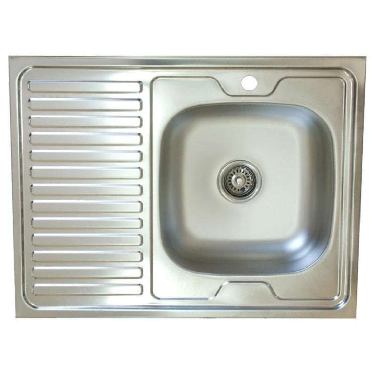 Мойка КМ_Модульная накладная нерж.сталь 800x600 с сифоном