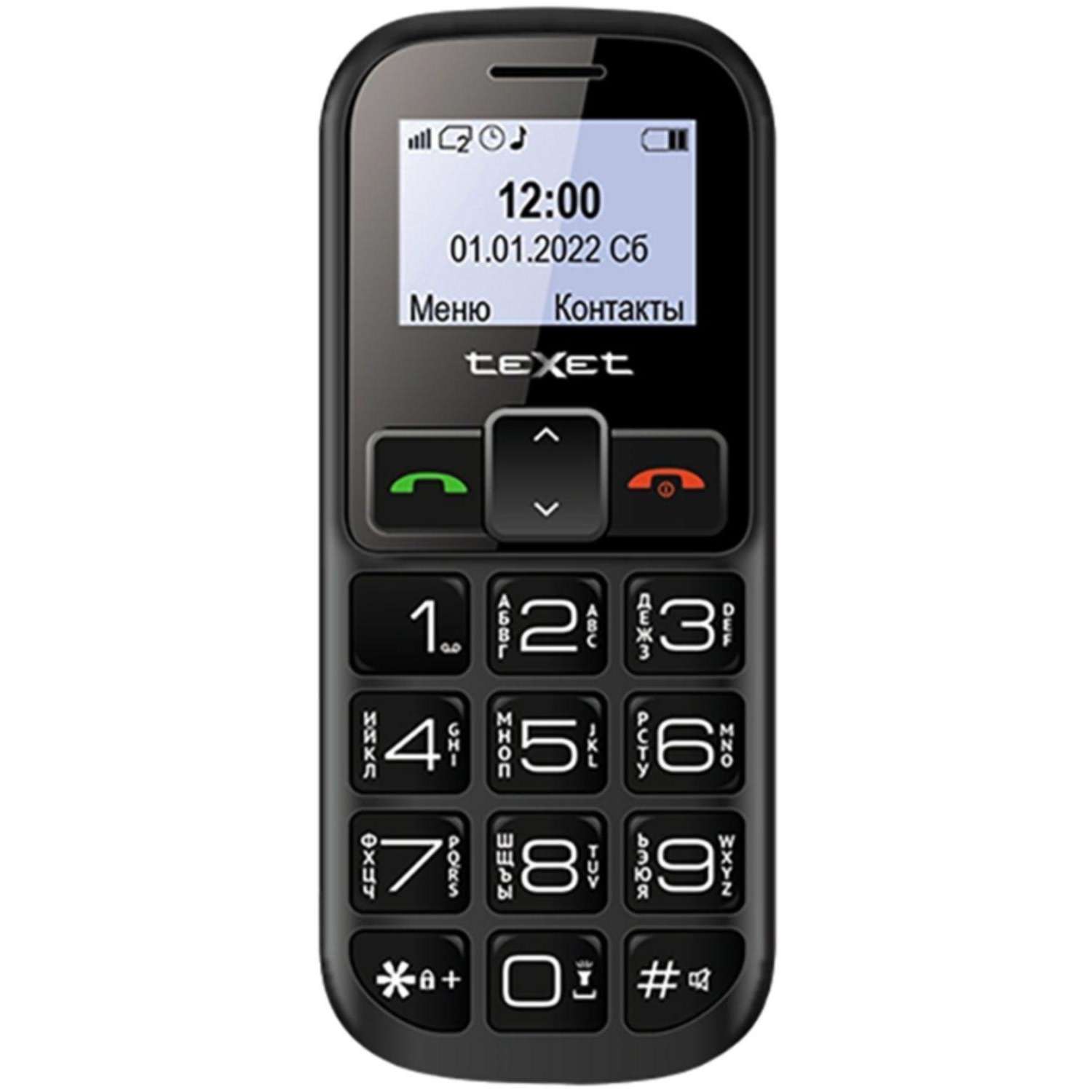 Мобильный телефон teXet TM-B322 цвет черный-красный