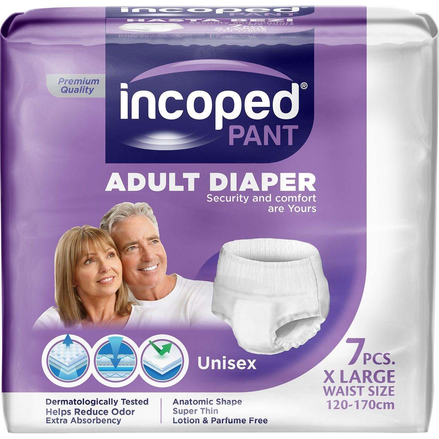 Трусы впитывающие для врослых, Extra Large(XL), Incoped 7шт/уп