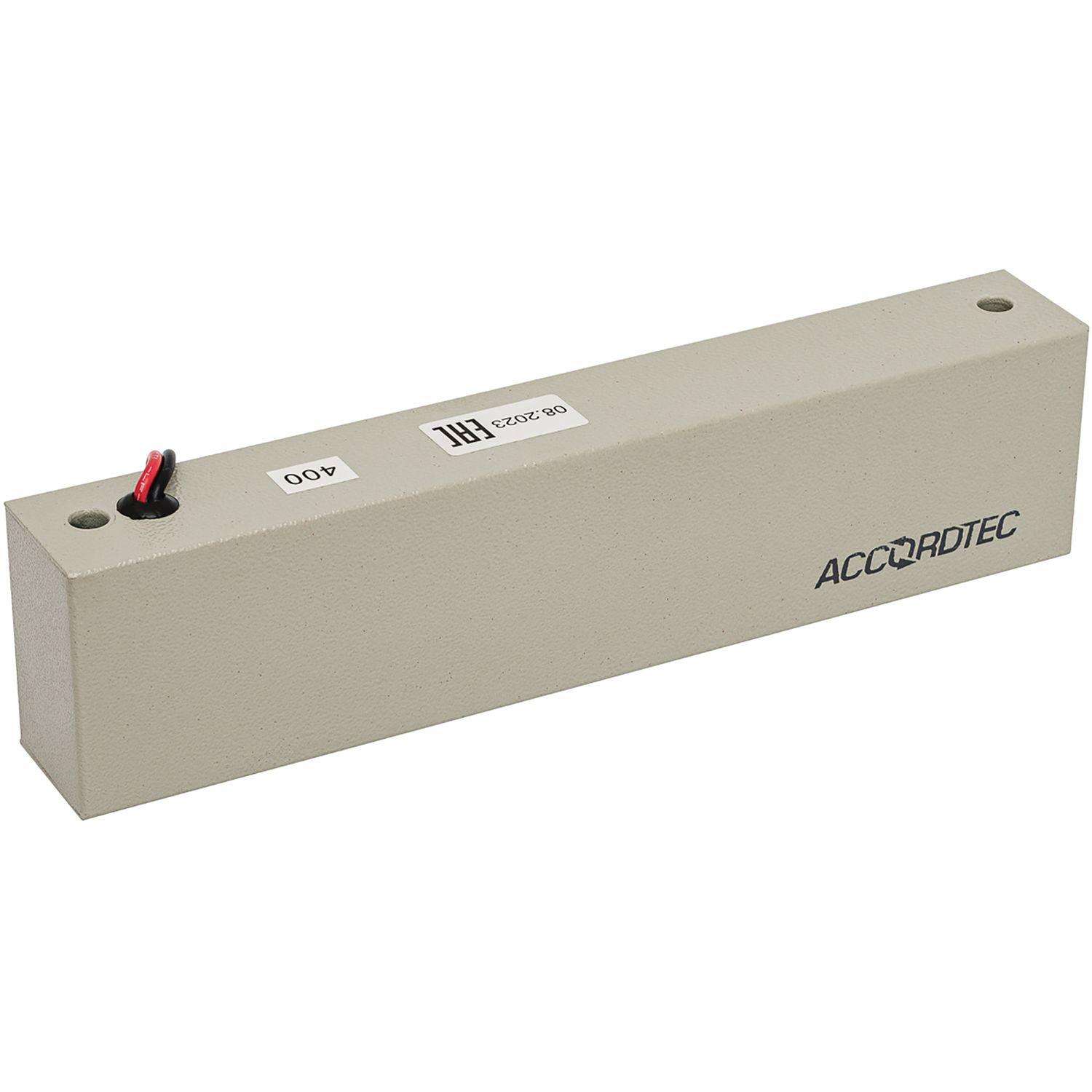 Замок электромагнитный Accordtec ML-400 К с уголком, цвет серый