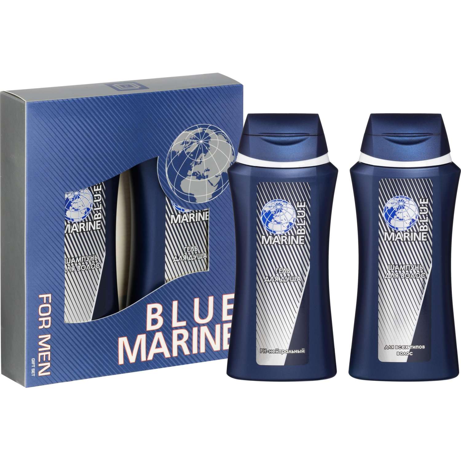 Подарочный набор Blue Marine Шампунь 250 +  Гель д/душа 250мл муж