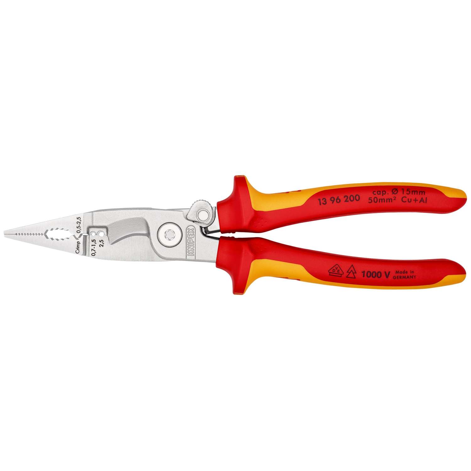 Клещи электромонтажные VDE L-200 мм KNIPEX KN-1396200