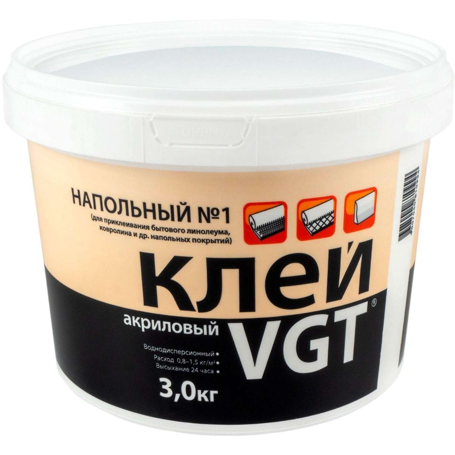 Клей для линолеума и ковровых покрытий VGT (ВГТ) №1 Эконом 3 кг (2821)