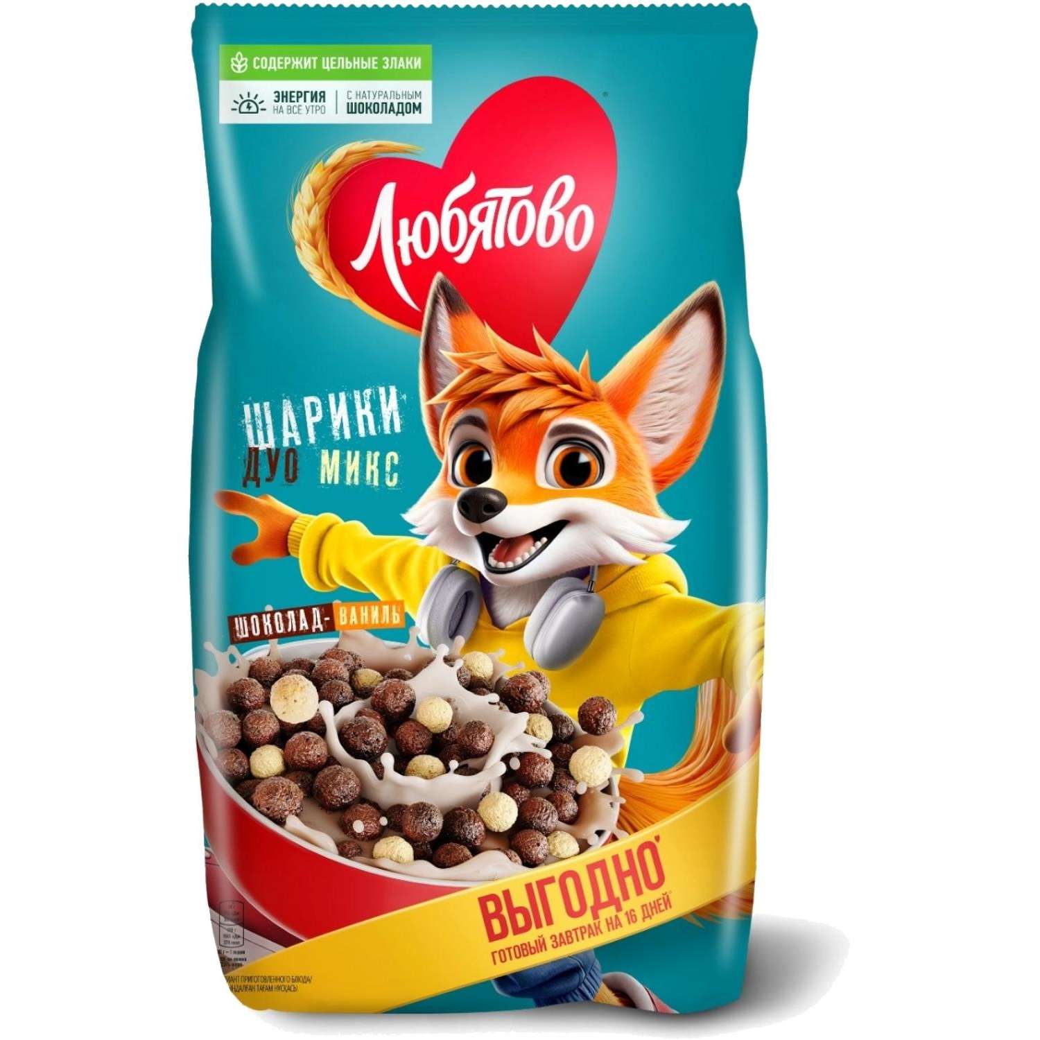 Шарики Любятово Дуо Микс шоколадные, 500г