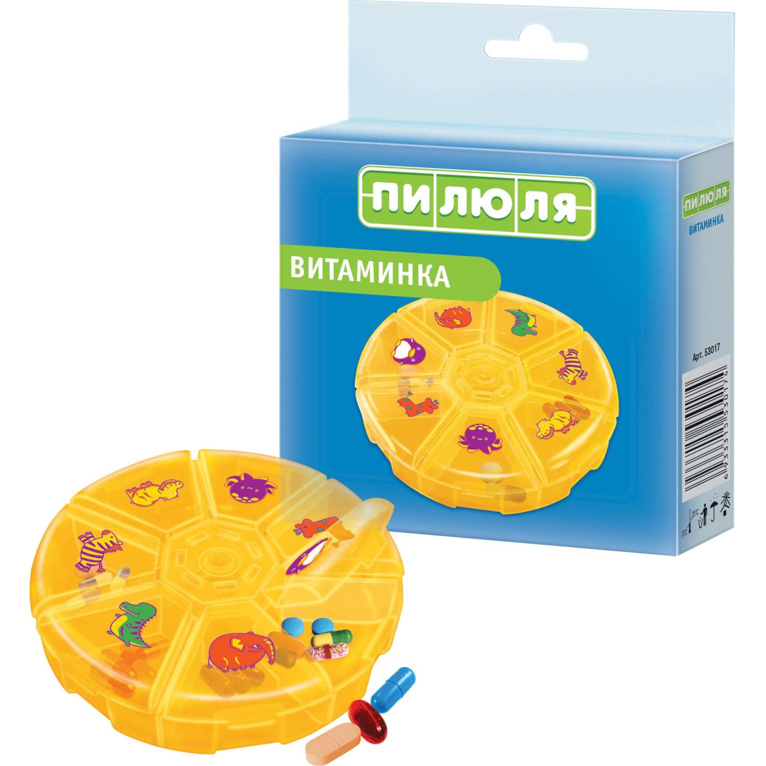 Таблетница на 7 дней ПИЛЮЛЯ  Витаминка