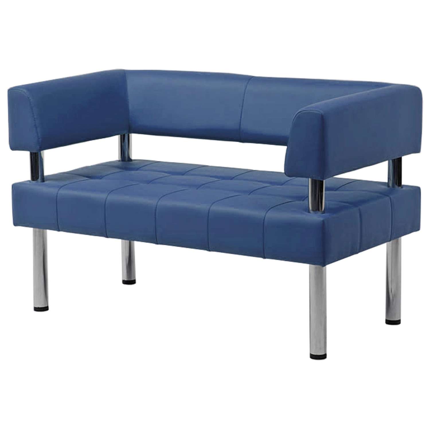 Диван MV_BUSINESS 2-х местный к/з синий Oregon 03