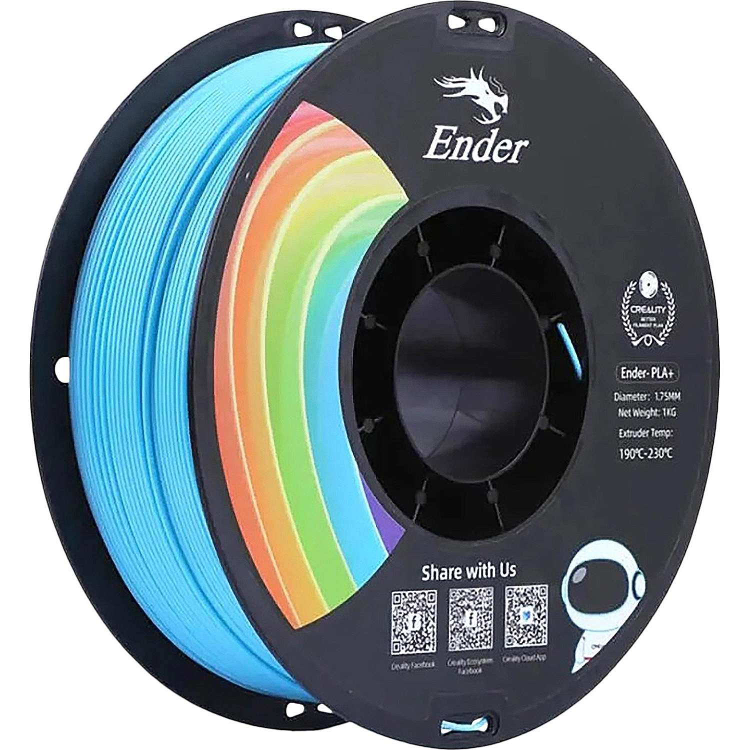 Катушка Hyper PLA-пластика Creality 1.75 мм 1кг., синяя (3301010341)