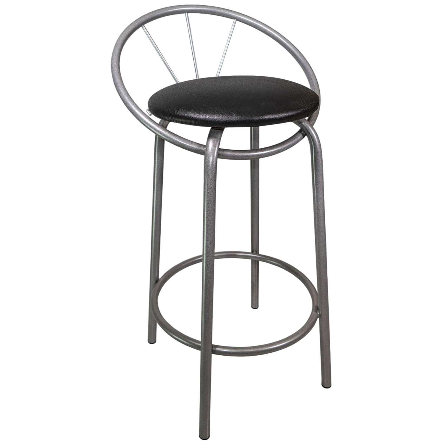 Стул полубарный MKM_Дельта черный полим/хром