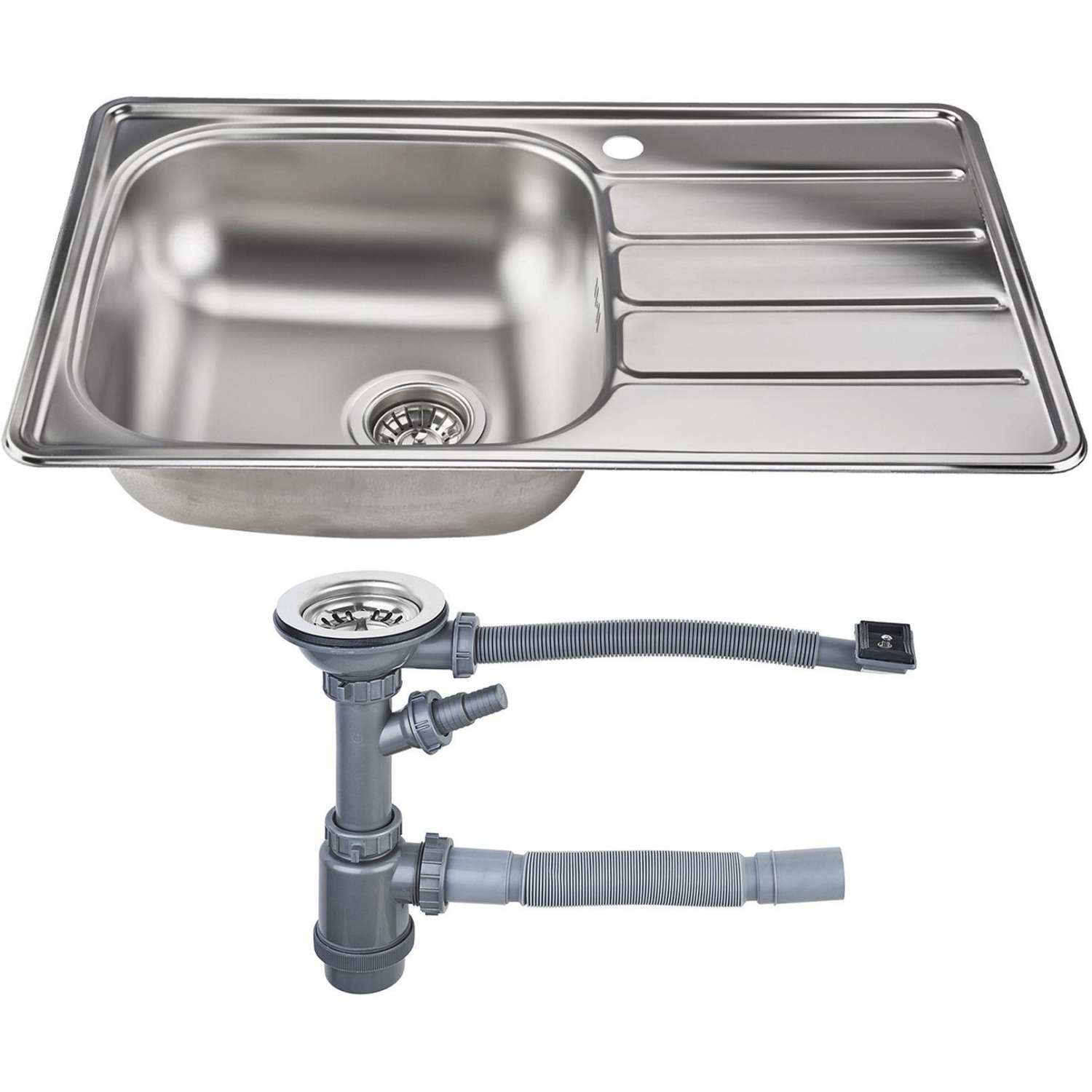 Мойка Комплект Юкинокс Гранд GRM780.480 -GT6K 2L с выпуском S701 нерж сталь