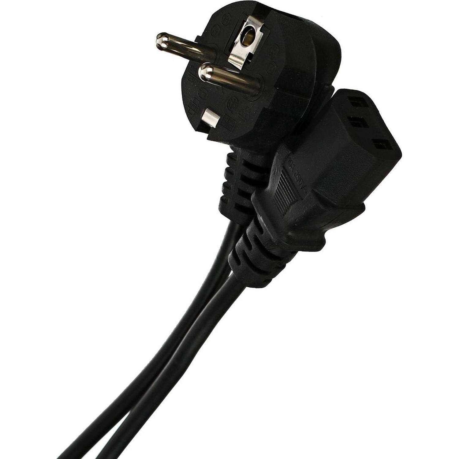 Кабель комп -> розет 220V (угловая Евровилка) 3Gx0,5mm2 3м iOpen ACE021-3M