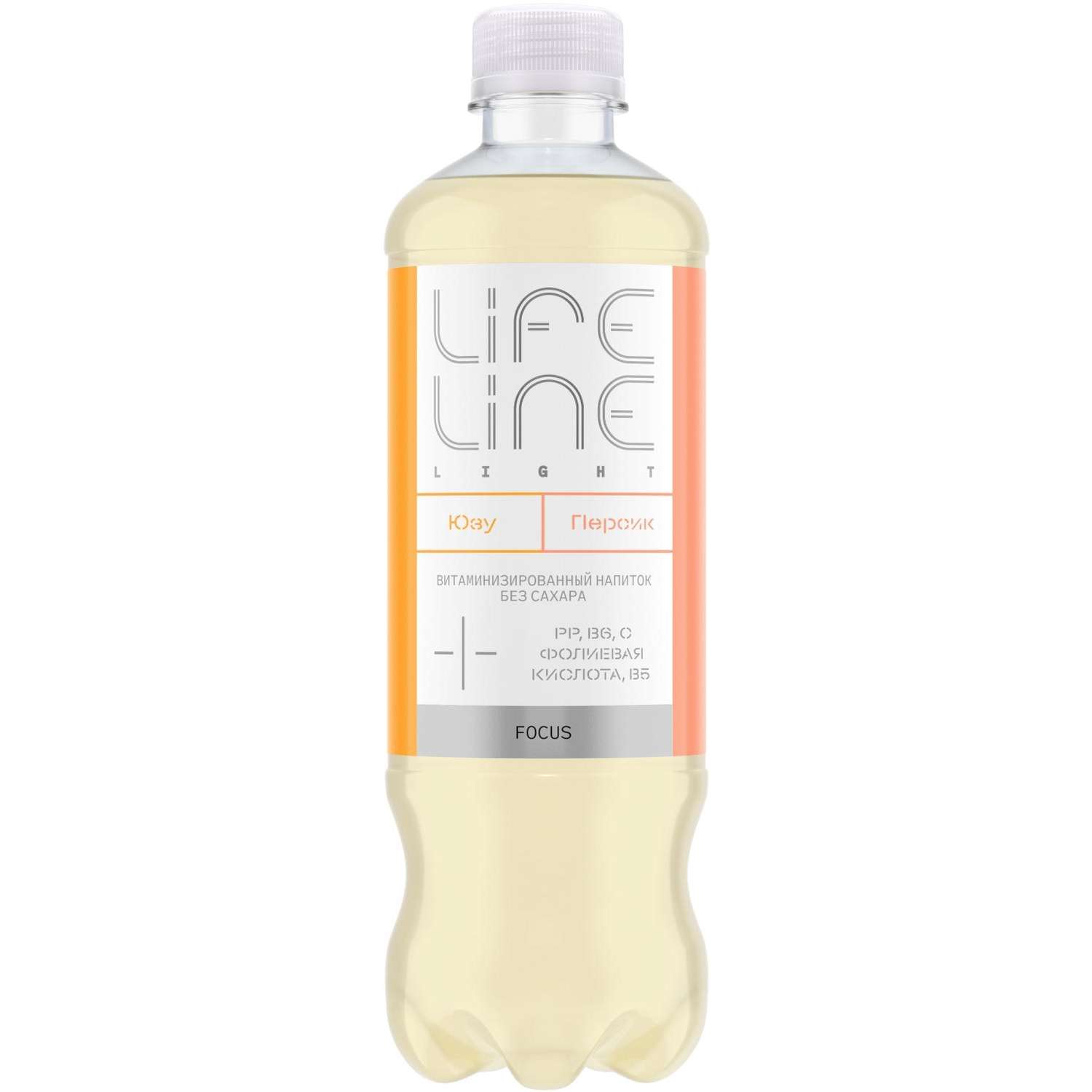 Напиток витаминизир LifeLine Focus Light со вкусом Персика и ЮЗУ негаз 0,5л