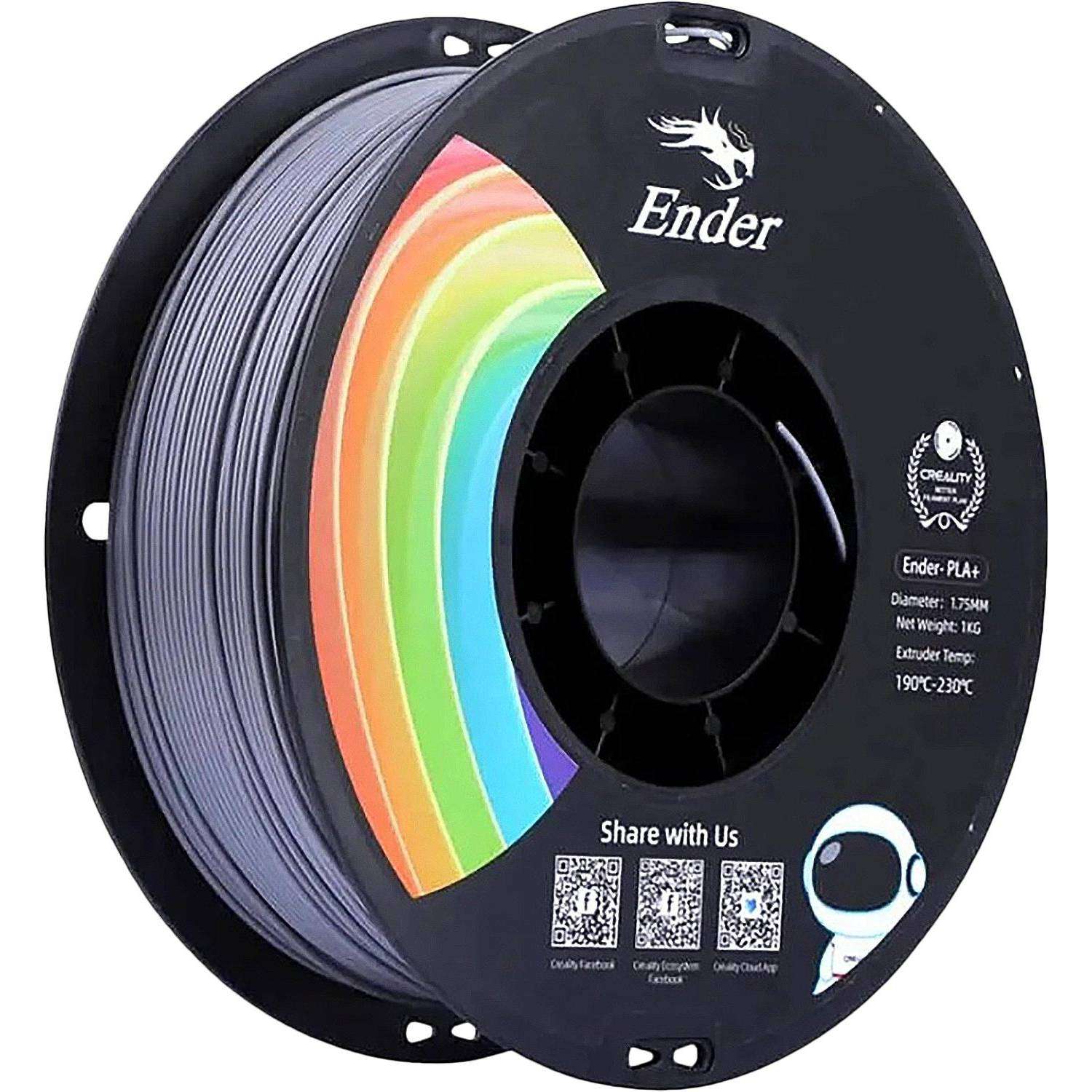 Катушка EN-PLA+ пластика Creality 1.75 мм 1кг., серый (3301010308)