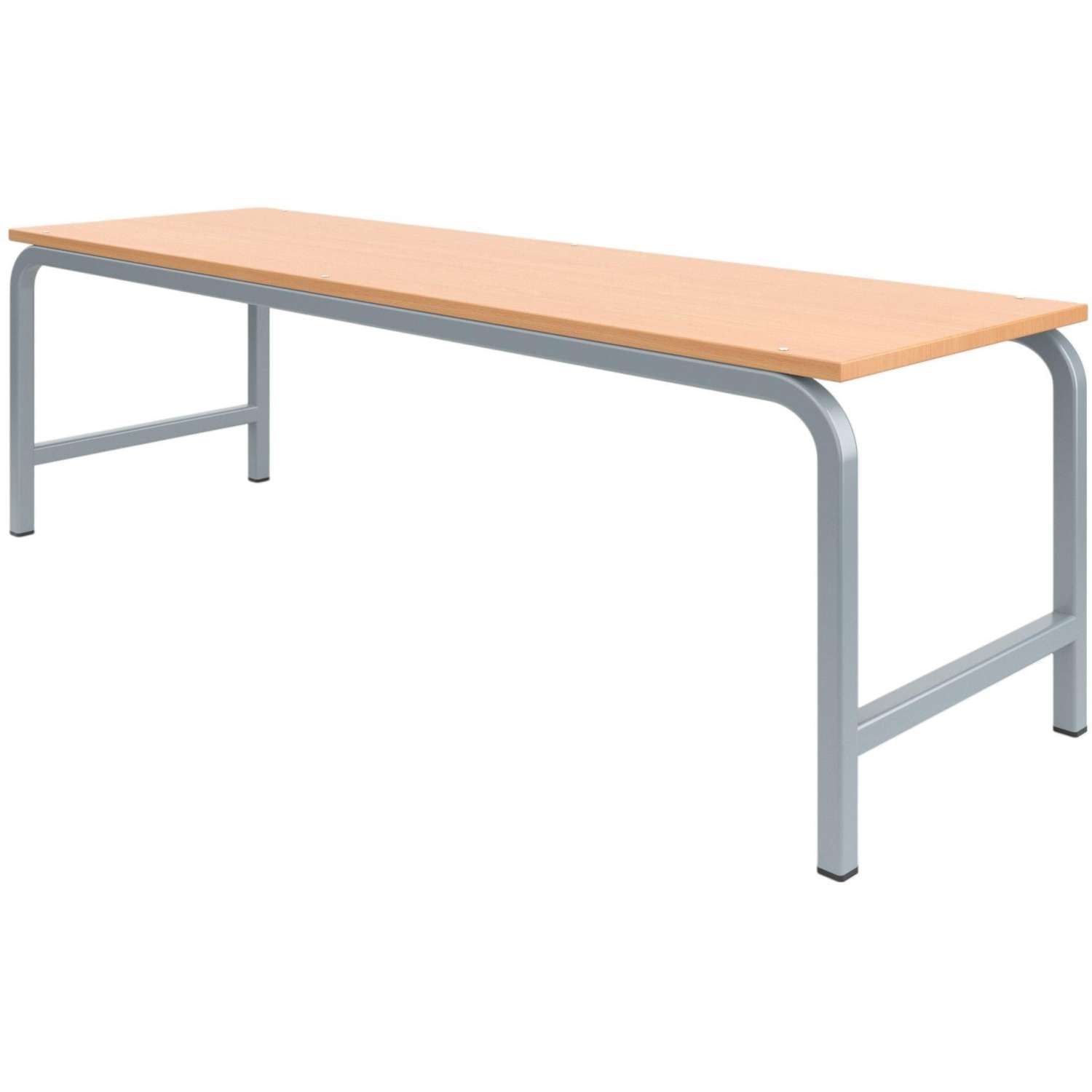 Банкетка MET_Школа 3-мест жесткая бук/серый New