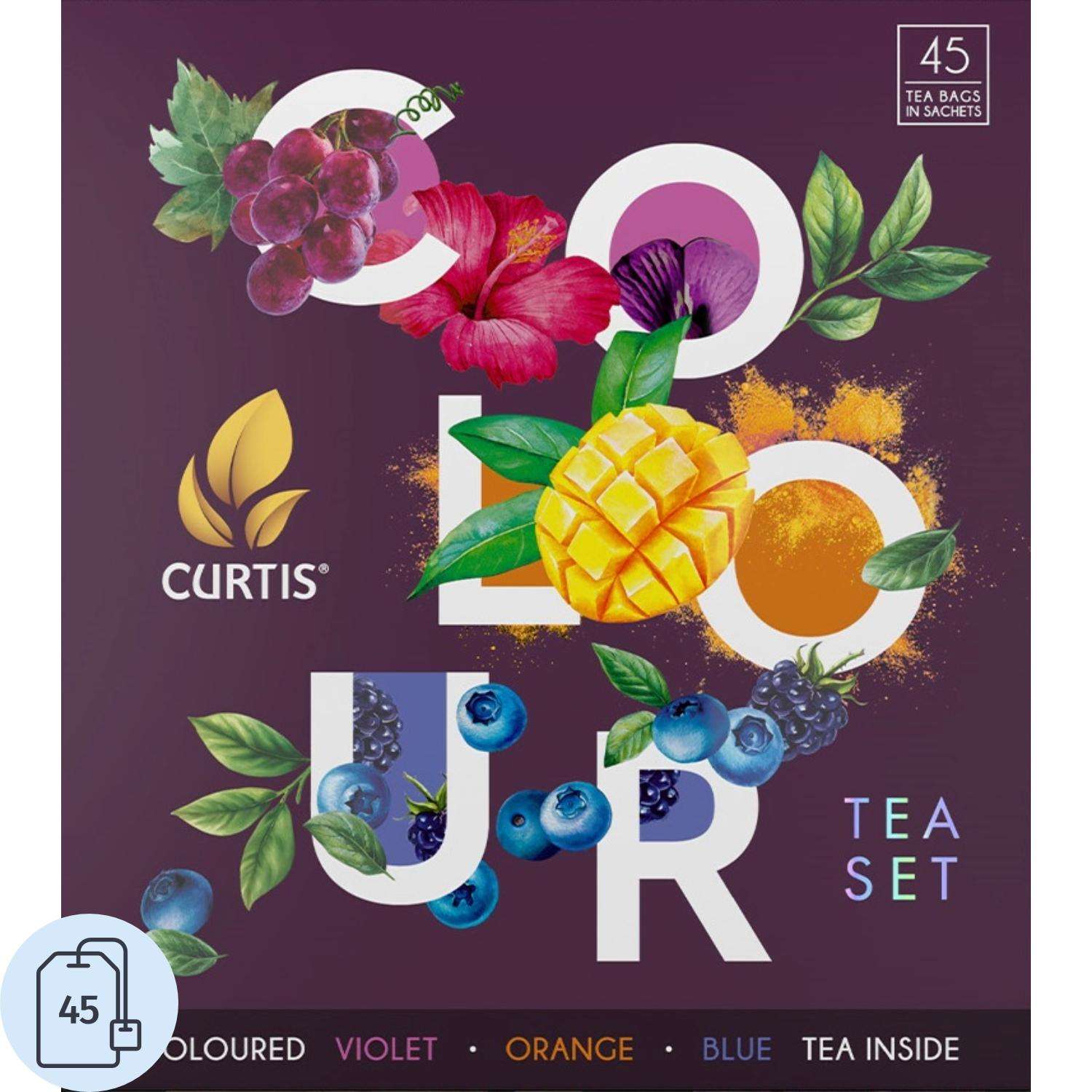 Чай Curtis Colour tea set ассорти 9 вкусов пакет 45 сашет