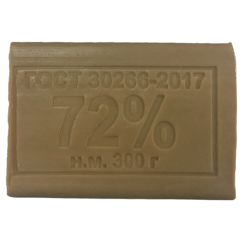 Мыло хозяйственное 72% 300г (Меридиан), без упаковки, МИНПРОМТОРГ ш/к транспортной уп